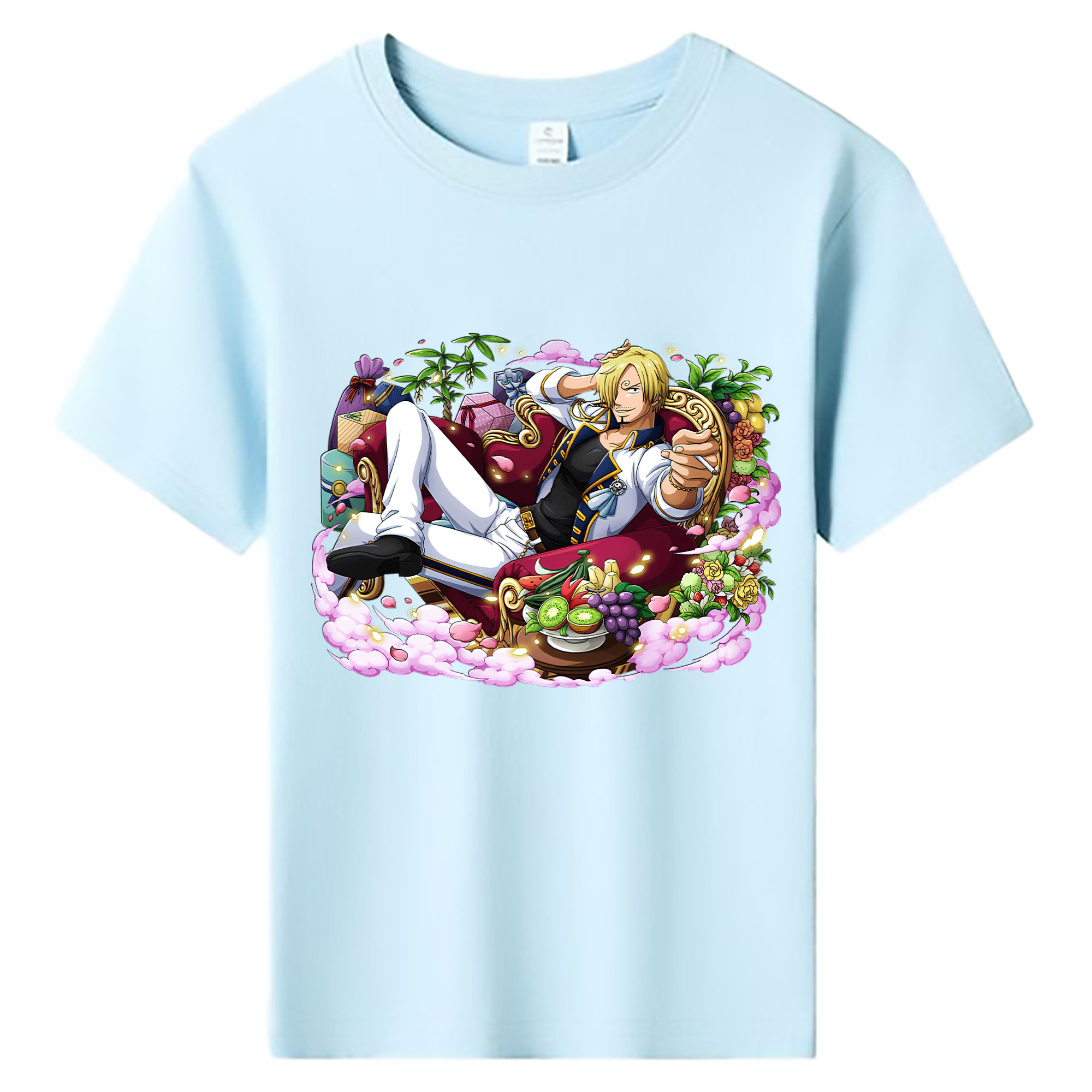 （画像用） ワンピース サンジ ONE PIECE Sanji 綿100％キッズTシャツ（フロントプリント）